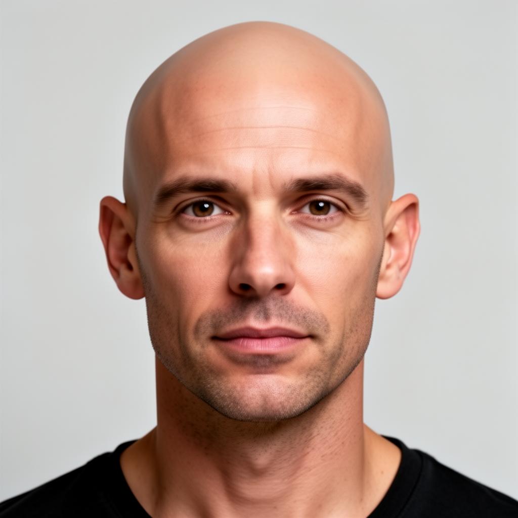Bald scalp before SMP